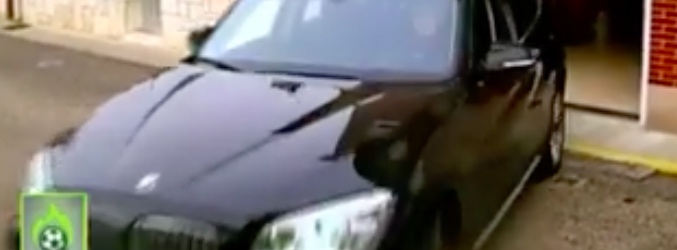 Marta Domínguez en su coche