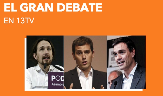 Iglesias, Rivera y Sánchez en 13tv