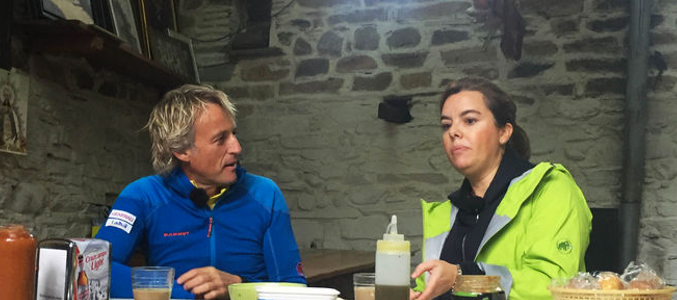 Jesús Calleja y Soraya Sáenz de Santamaría