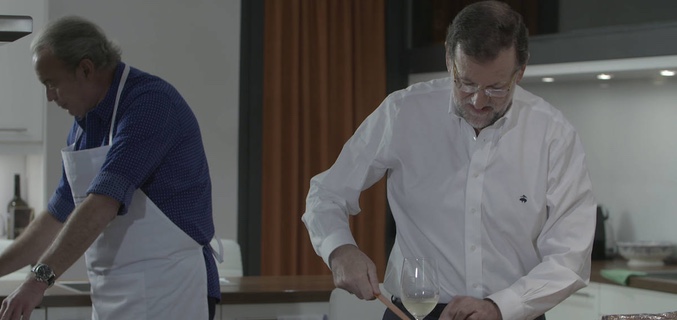 Rajoy y Bertín Osborne cocinando
