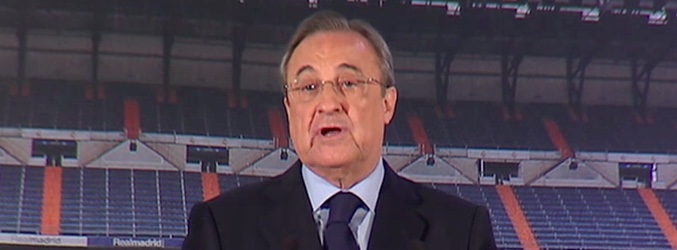 Florentino Pérez durante la rueda de prensa ofrecida tras la polémica alineación de Chreryshev