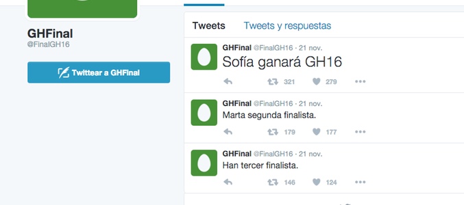 Captura de la cuenta