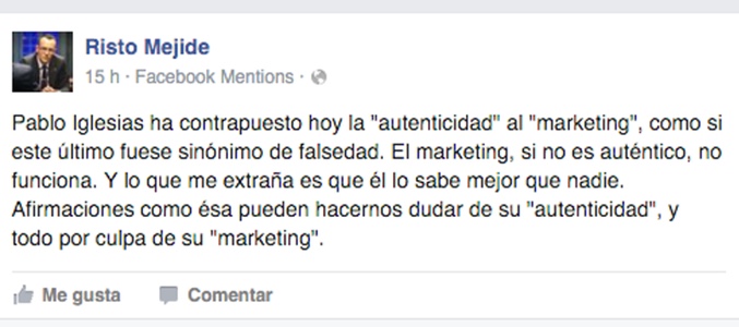 Capturas de la cuenta personal de Risto Mejide