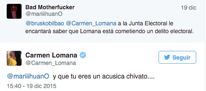 Tweet de Carmen Lomana