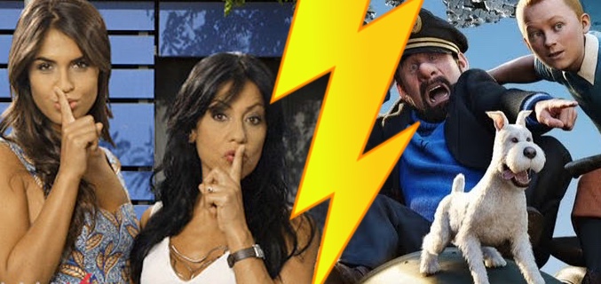 Maite y Sofía frente a "Las aventuras de Tintín: el secreto del Unicornio"