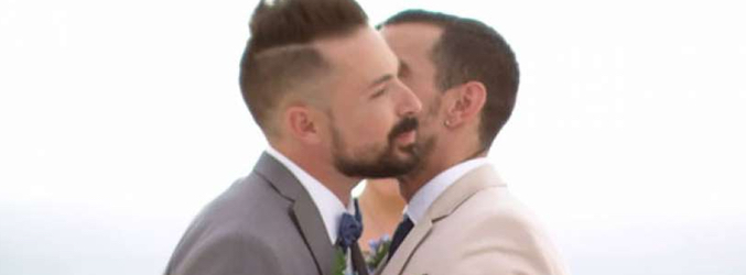 Alberto y José Ramón, tras darse el "sí, quiero