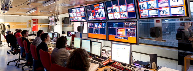 Parte del control del Canal 24 horas