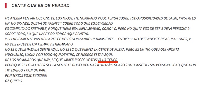 Laura Matamoros demuestra también su carácter a la hora de expresarse