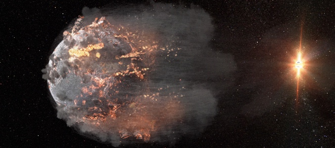Meteorito protagonista de una de las entregas de 'Objetivo: evacuar la Tierra'