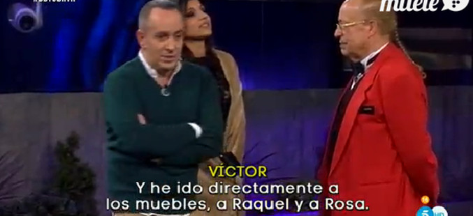 Víctor Sandoval entró directamente a por Rosa y Raquel