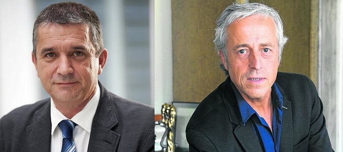A la izquierda, Eugeni Sallent. A la derecha, el periodista que ocupará su lugar, Jaume Peral