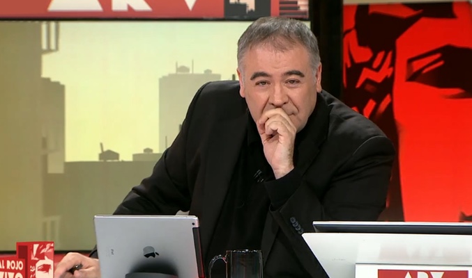 Ferreras en el plató de &#39;Al rojo vivo&#39;