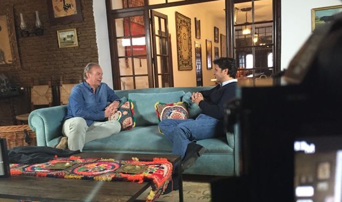 Bertín Osborne en la finca que Fran Rivera tiene en Ronda (Málaga)