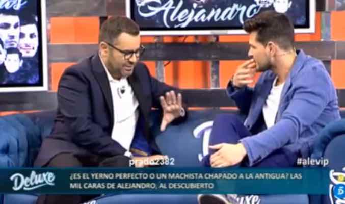 Alejandro Nieto durante su entrevista en 'Sálvame Deluxe'