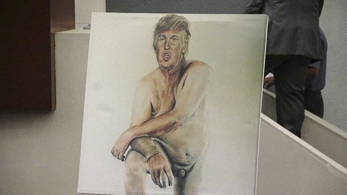 cuadro donald trump desnudo
