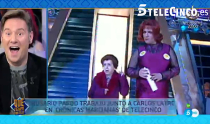 Carlos Latre junto a Galindo en un programa de 'Cronicas marcianas'