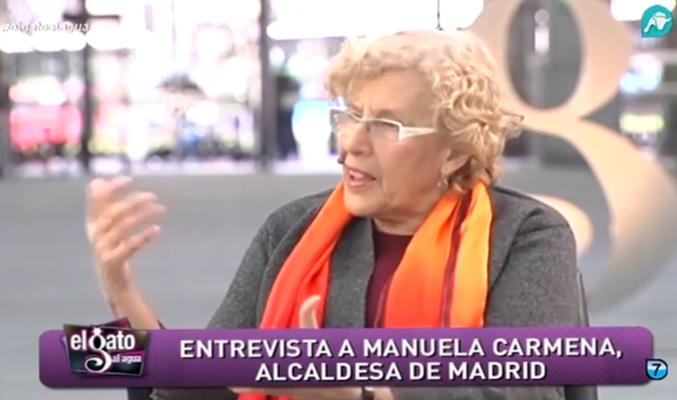 Manuela Carmena durante su entrevista en 'El gato al agua'