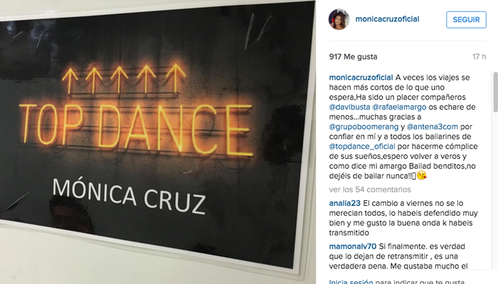 Mónica Cruz rompe su silencio y habla sobre 'Top Dance'
