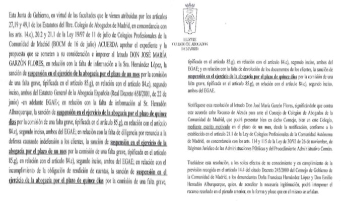 Dictamen del Ilustre Colegio de Abogados de Madrid