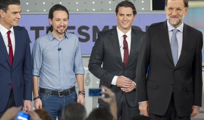 Sánchez, Iglesias, Rivera y Rajoy