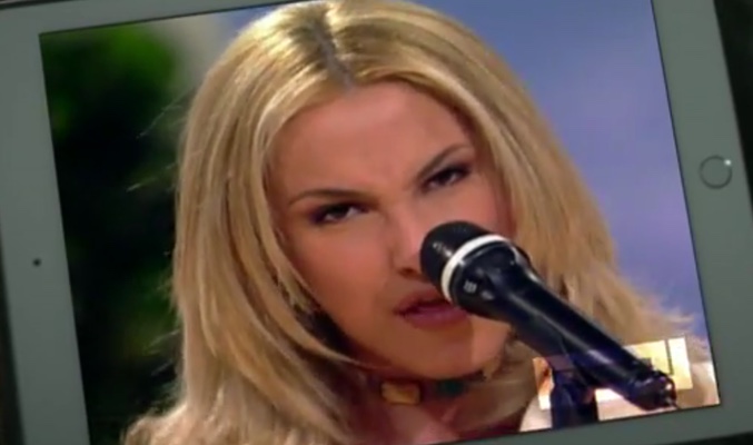 Imagen de una de las primeras apariciones de Malú en televisión