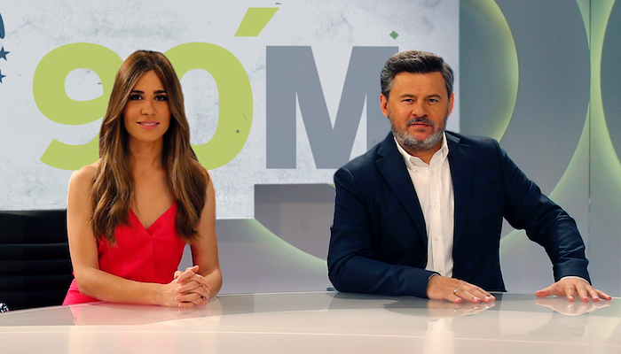 María Gómez y Miki Nadal, presentadores de '90 Minuti', el nuevo espacio diario de Realmadrid TV