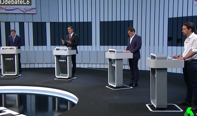 Imagen del debate a cuatro