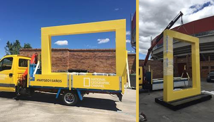 Logotipo gigante del canal que recorrerá España hasta el 5 de julio