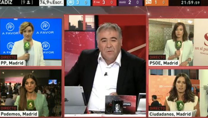 laSexta volvió a realizar un amplio despliegue informativo para cubrir la jornada electoral