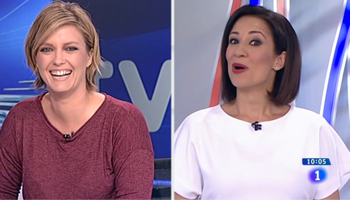 María Casado saluda a la nueva presentadora de 'La mañana'