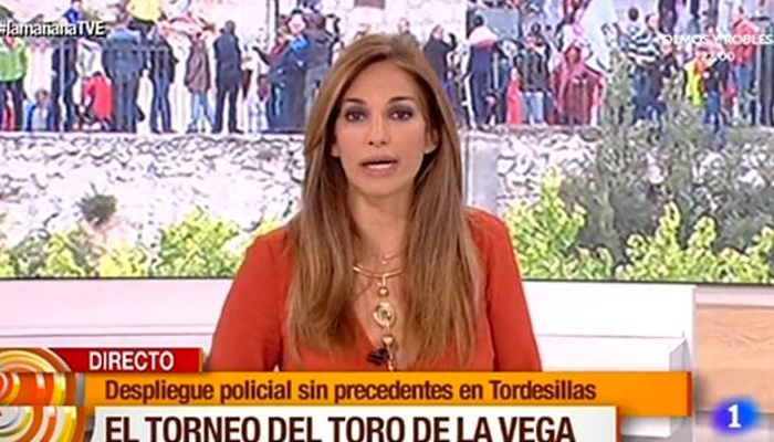 La retransmisión del Toro de la Vega en 'La mañana de la 1'