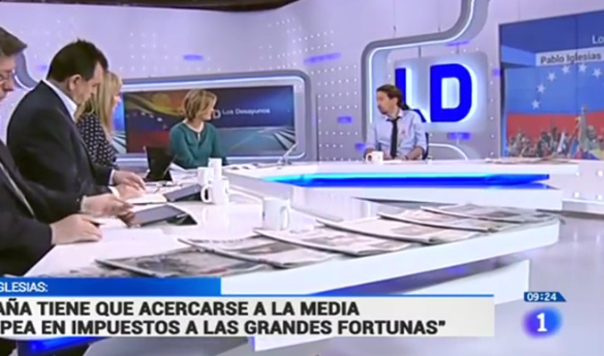 Pablo Iglesias en 'Los desayunos de TVE'