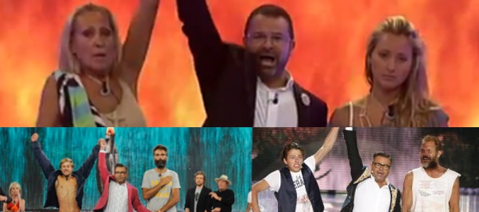 Jorge Javier levanta la mano derecha para dar el ganador