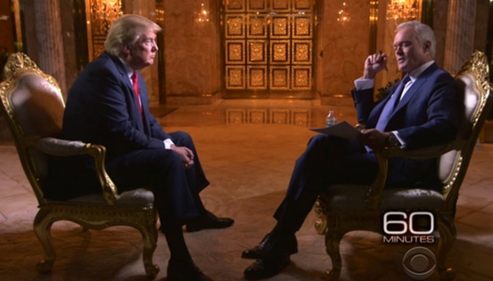 El candidato republicano Donald Trump en '60 minutes'