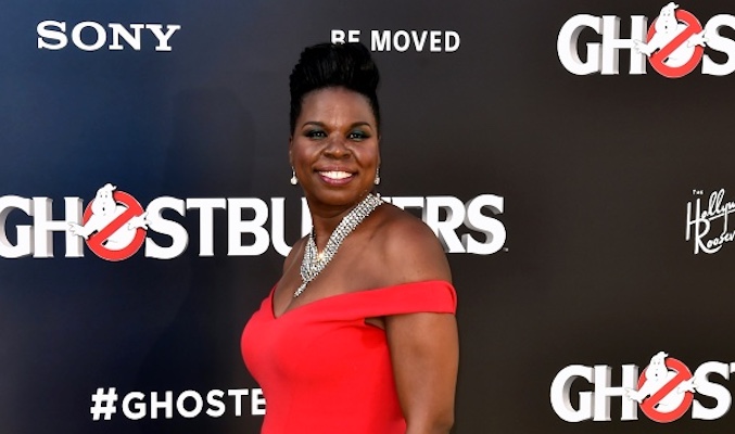 Leslie Jones en el estreno de "Cazafantasmas"