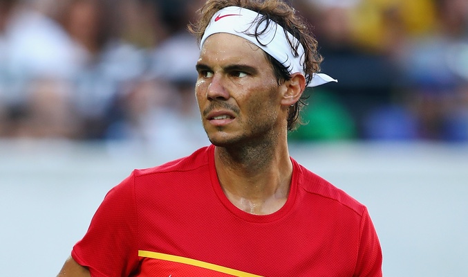 Rafa Nadal en un instante del partido