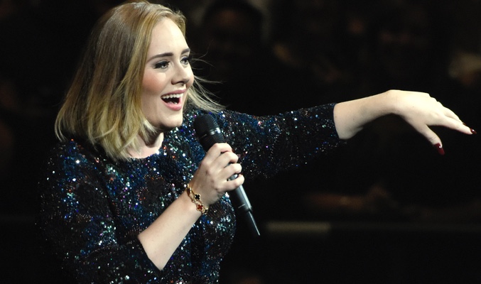 Imagen de Adele en el concierto del sábado