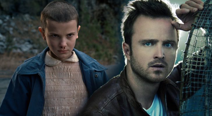 Millie Bobby Brown y Aaron Paul