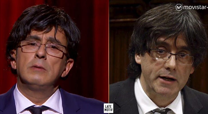 Andreu Buenafuente imitando a Carles Puigdemont en 'Late motiv'