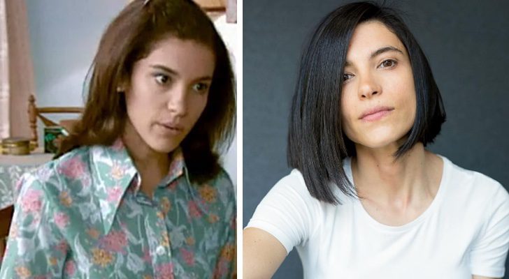 Inés Alcántara en el primer capítulo y la actriz Irene Visedo en la actualidad