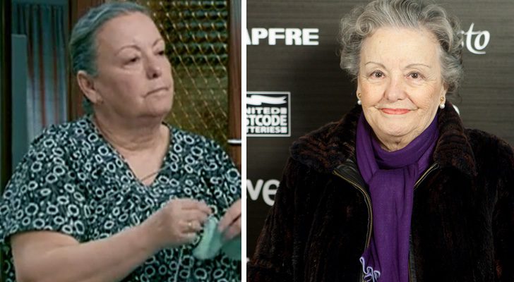 Herminia López en el primer episodio y la actriz María Galiana en la actualidad