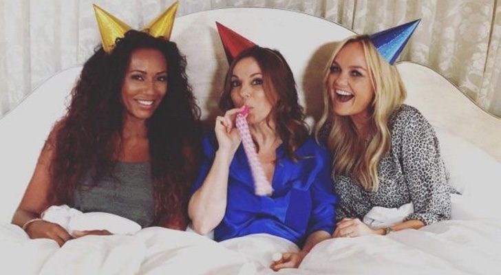 Mel B, Geri y Emma Bunton, las tres integrantes actuales de Spice Girls