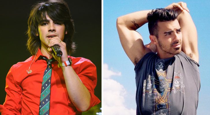 Joe Jonas en 2007 y en la actualidad