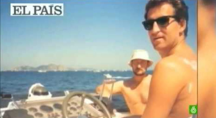 Alberto Núñez Feijóo junto a un narcotraficante en un yate