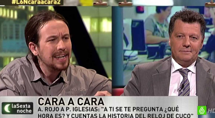 Pablo Iglesias y Alfonso Rojo en 'laSexta noche'