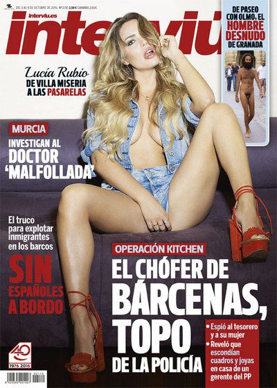 Lucía Rubio en la portada de Interviú