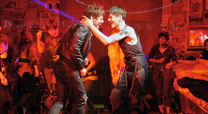 Una de las escenas de 'American Idiot' en Broadway