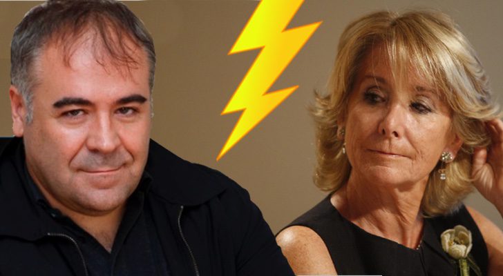 Antonio García Ferreras (izquierda) y Esperanza Aguirre (derecha)