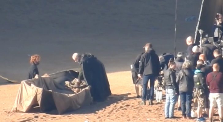 Los actores que dan vida a Tyrion y a Davos en el rodaje