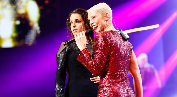 Ruth Lorenzo y Soraya en el concierto de &#39;Por ellas&#39; de 2015